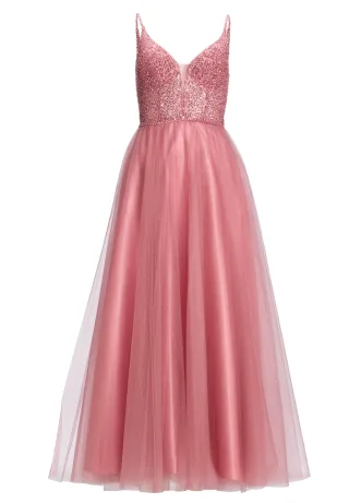 hey kyla - Tüllkleid mit feiner Ziersteinstickerei orchid pink - Gr. - 40