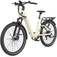 TTGO E-Bike Cityrad 28 Zoll Damen Herren, SUV, Fully, 48V 720Wh bis zu 140km, Bremslicht, 7 Gang Shimano ARDTY300D Schaltwerk, Kettenschaltung, Heckmotor, 720 Wh, (Lockout-Federgabel, Softtail, Farb-LCD-Display, Drehmomentsensor), Vollfederung, Elekt