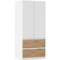 rauch Drehtürenschrank Kleiderschrank Schrank Garderobe COSTA in den Breiten 91/136/181 cm (in 3 Ausstattungen BASIC/CLASSIC/PREMIUM) viel Platz, grifflose Front und Push-to-Open Funktion MADE IN GERMANY