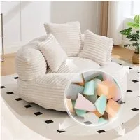 BlingBin Sitzsack Cordstoff-Sofa, Lazy Sofa (Sofa, 1 St., 108 x 108 x 52 cm), Mit drei Kissen, für Erwachsene und Kinder gleichermaßen geeignet