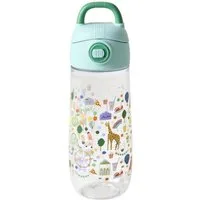 rice Trinkflasche Kinder Trinkflasche 550 ml Klickverschluss Trinkhalm BPA-frei Grün