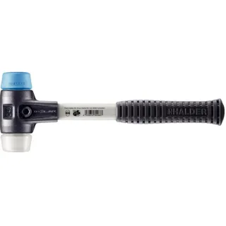 HALDER SIMPLEX - Schonhammer mit verstärktem Tempergussgehäuse und Fiberglasstiel, TPE-soft - 3717.040