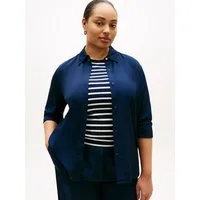 Tommy Hilfiger Curve Hemdbluse CRV VIS TWILL BUTTON UP SHIRT in großen Größen