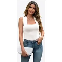 Imily Bela Strickweste Damen Ärmelloses Top mit Quadratausschnitt (Packung, 1-tlg., 1per-Pack) in Unifarbe