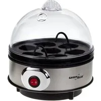 GreenBlue Eierkocher GB572 400W für 7 Eier, Anzahl Eier: 7 St., 400,00 W, Automatisch mit Messbecher & Härtegrad-Einstellung, Silber