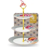 PiP Studio Etagere Blooming Tales Fantasy Blue Etagere 3tlg, Porzellan, (Etageren)