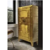 More2Home Beistellschrank SAFE, Metall vintage gold, mit Regaleinteilung
