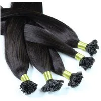 hair2heart Echthaar-Extension Bonding Extensions - glatt #4/0 Dunkelbraun 0.5g 30cm