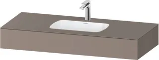 Duravit Qatego Einbauwaschtisch mit Konsole Basalt Matt 1200x550x170 mm - QA4692043430000 QA4692043430000