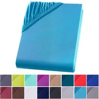 Visaggio Spannbettlaken Mikrofaser Spannbetttuch Bettlaken 90x200 140x200 180x200 200x220, Microfaser, Gummizug: rundum, viele Größen und Farben, Steghöhe 30 cm für Matratzenhöhen bis 22 cm