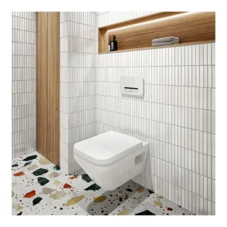 Villeroy und Boch Architectura WC-Set 5685CL01 37x53cm, oval, wandhängend, TwistFlush, waagerecht, weiß Alpin
