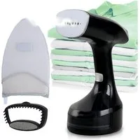 shop'n smile ideoon Dampfglätter Hand Dampfglätter mit 1900W, 300ml Wassertank, 30g/Min Dampf, 1900 W, 3 Stufen, inklusive 2 Aufsätzen & Handschuh, Dampfbürste