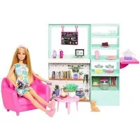 Mattel® Spielwelt Mattel HKT94 - Barbie - Café inkl. Puppe, Möbeln & Zubehör