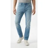 Jack & Jones Tapered-fit-Jeans JJIMIKE mit Stretch, Used-Look und bequemer Passform mit Abriebeffekten