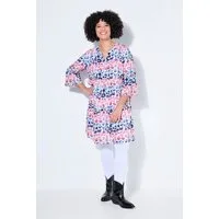 Angel of Style Jerseykleid Kleid A-Linie Leostreifen farbige Zierrüschen
