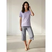zeitlos Shorty Pyjama Set Capri - Schmetterling