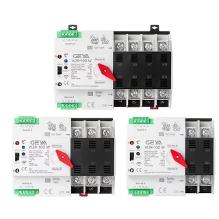 GEYA Tuya WIFI Smart ATS 2P/3P/4P 230VAC Dual Power Automatic Transfer Switch Uninterrupted Remote Automatic Control Pow