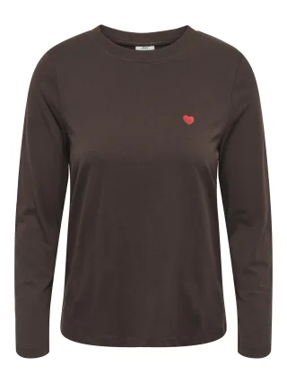 JDY - JDYPISA L/S PRINT TOP JRS NOOS Coffee Bean - Gr. - S