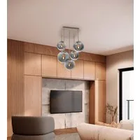 OTTO home Deckenleuchte Nellin, ohne Leuchtmittel, 5 Glaskugeln mit je 1x E14 exkl., quadratisch, beige matt