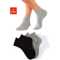 Bench. Kurzsocken Herren Sportsocken, Laufsocken Atmungsaktive Baumwolle (Packung, 6-Paar, Quarter Socks Gr. 35-38 bis 43-46) mit eingestricktem Markenlogo im Bündchen