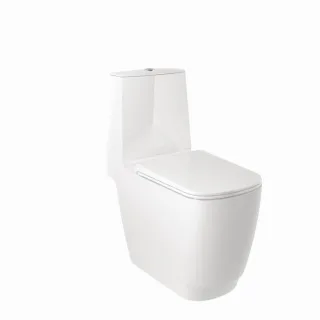 Kludi RESA S Spiralfl ush-Stand-WC 27WCB0243 68 cm, S-förmiger Abfluss Weiß glänzend