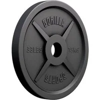 GORILLA SPORTS Hantelscheibe Hantelscheibe Olympia Gusseisen 50/51 mm, 15 kg