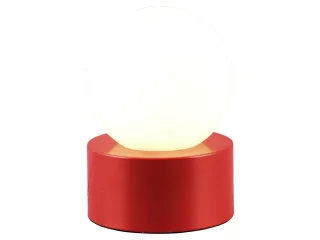 REALITY Tischleuchte Countess R59051010 rot, Glas weiß, E14