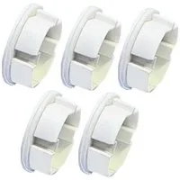 DICHTEL Steckdosenblende 5 weiße Steckdosen Abdichtungen 3D-Silikondichtung DICHTEL DI-8019.S5, Kunststoff, (Spar-Set, 5 tlg., Set enthält 5 weiße Steckdosenabdeckungen inkl. Dichtung), Schützt vor Zugluft aus der Steckdose