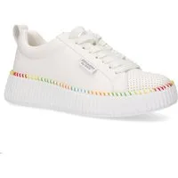 Dockers by Gerli Plateausneaker Freizeitschuh, Schnürschuh, Halbschuh mit bunter Sohlenumrahmung