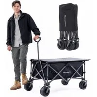 CITYSPORTS Bollerwagen Klappbarer All Terrain 100/150kg faltbar Handwagen für Camping, Strandkarren mit großer Kapazität, für Sport, Einkauf, Camping