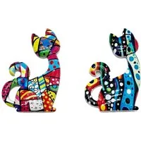 LK Trend & Style Magnet Katze (Kühlschrankmagnete, Bürodekoration, 2-St., originelles und lustiges Geschenk), einfach zu handhaben und auf jeder Metalloberfläche zu platzieren
