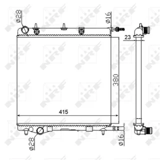 NRF Motork?hler Citroen C2 C3 Peugeot 1007 207 207/207+
