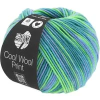 LANA GROSSA COOL WOOL PRINT Häkelwolle, 160 m (pflegeleichtes Strickgarn aus extrafeiner Merinowolle), 50 g