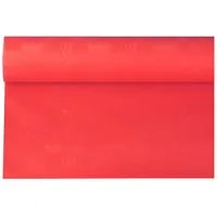 PAPSTAR Tischdecke Papiertischtuch mit Damastprägung 6 m x 1,2 m rot