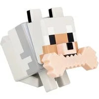 Paladone LED Dekolicht GloBuddies 3D-Farbwechsel-Licht Wolf aus Minecraft, LED fest integriert, offiziell lizenziertes LED-Nachtlicht, Tippen zum Ändern der Farbe