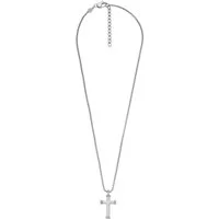 Fossil Collier Fossil Herren-Kette Edelstahl Kreuz