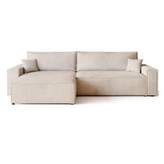 Bromarkt Ecksofa, Creme, Textil, 4-Sitzer, L-Form, 272x143 cm, Wohnzimmer, Sofas & Couches, Wohnlandschaften, Ecksofas