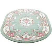 THEKO Teppich Ming, oval, Höhe: 14 mm, hochwertiges Acrylgarn, ideal im Wohnzimmer & Schlafzimmer