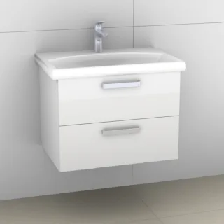 Artiqua 412 Waschtischunterschrank für Daylight K0726, Weiß Glanz, 412-WU2L-I04-7050-68 412-WU2L-I04-7050-68