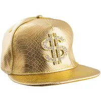 Funny Fashion Kostüm Goldenes Basecap mit Dollar Zeichen