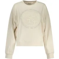GUESS JEANS Sweatshirt Damen Sweatshirt: Weißes Langarmshirt aus
