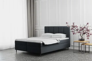 Boxspringbett Schlafzimmerbett MARAL 200x220cm in Stoff Monolith Graphit
