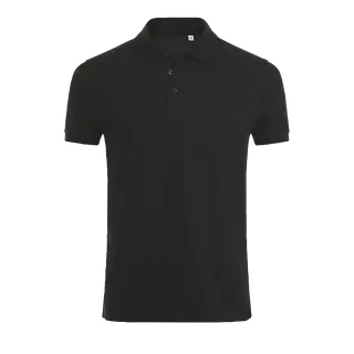 SOLS Herren Phoenix Kurzarm-Pique-Poloshirt (Schwarz)