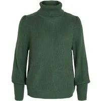 Vila Strickpullover Lou (1-tlg) Drapiert/gerafft