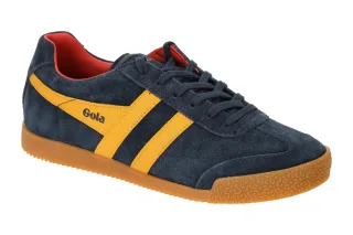 Gola CLA192PY Harrier Damen Halbschuhe Sneaker Navy/Sun/Red 70s Style