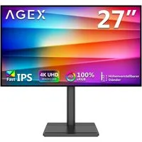 Z-EDGE 27‑Zoll 4K‑IPS‑Monitor mit 60 Hz & FreeSync‑Unterstützung Gaming-Monitor (68,58 cm/27 ", 3840 × 2160 px, 4K UHD, 14 ms Reaktionszeit, 60 Hz, IPS, Gaming‑ und Büromonitor mit HDR‑Funktion & VESA‑Kompatibilität)
