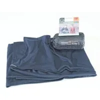 Cocoon Hüttenschlafsack COCOON Reisedecke Merino Wolle / Seide graphite blue