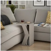 Decortie Beistelltisch Naze (pack, 1 Tisch), Moderner C-Modell Beistelltisch, Mehrzweck, 40 x 30 x 57 cm