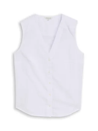 Tom Tailor - Blusentop aus Baumwolle white - Gr. - 46
