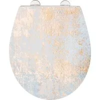 WENKO WC-Sitz Agate, mit Relief, aus antibakteriellem Duroplast